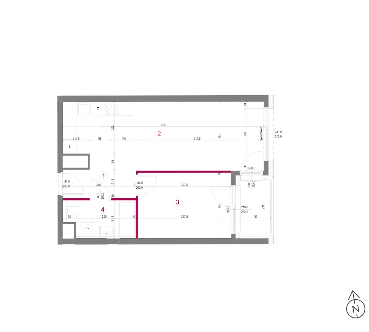 Plan mieszkania 2.1/5/M5